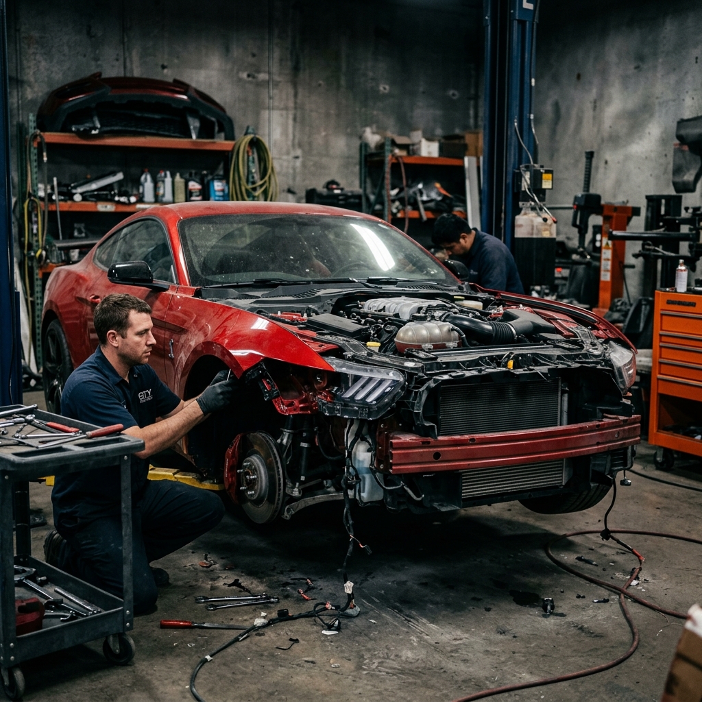 Collision Restoration Bench at Grease Mallu Autoworks